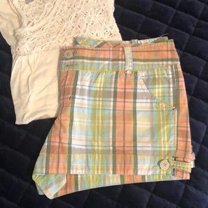 Plaid shorts size 7